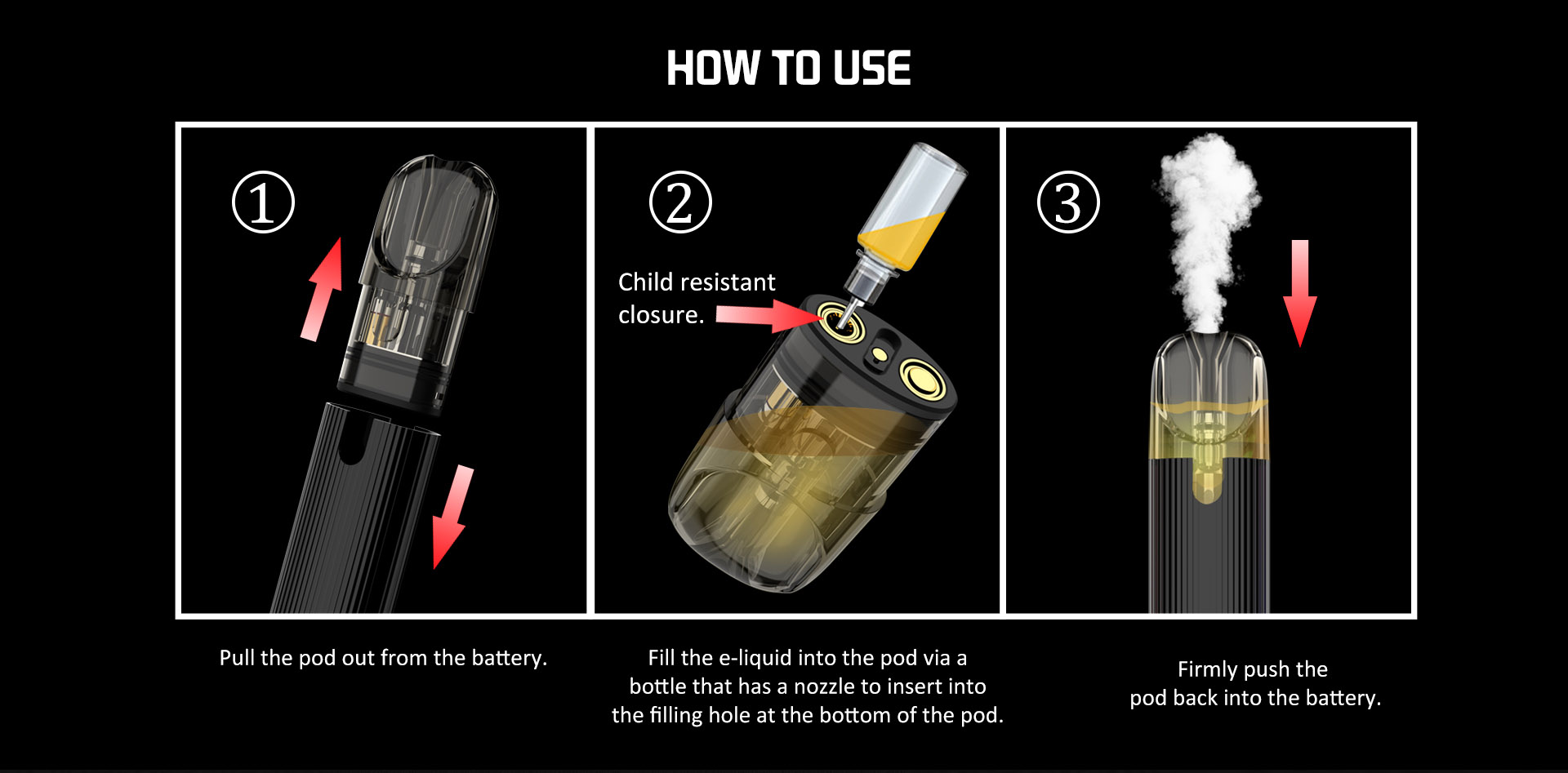 how to use 1306 vape pod