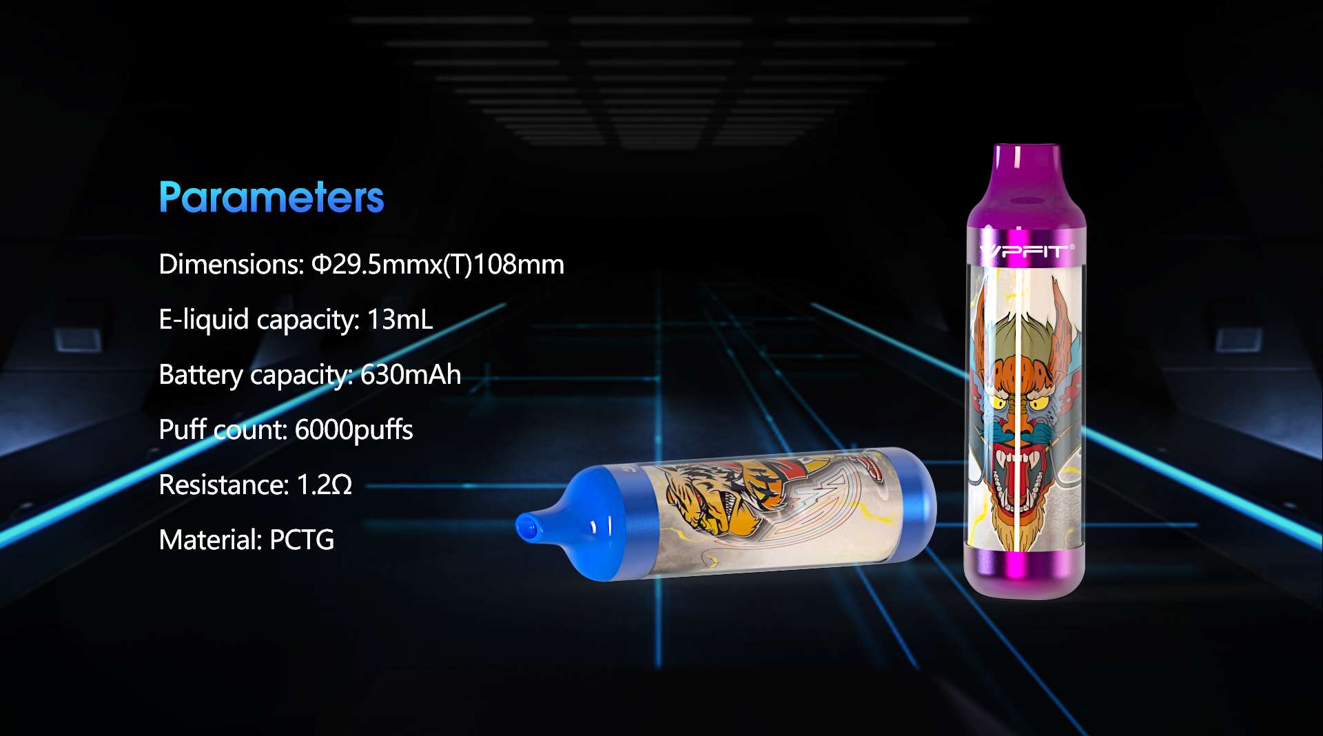 Tropio 12ml e-cigar kit paramters