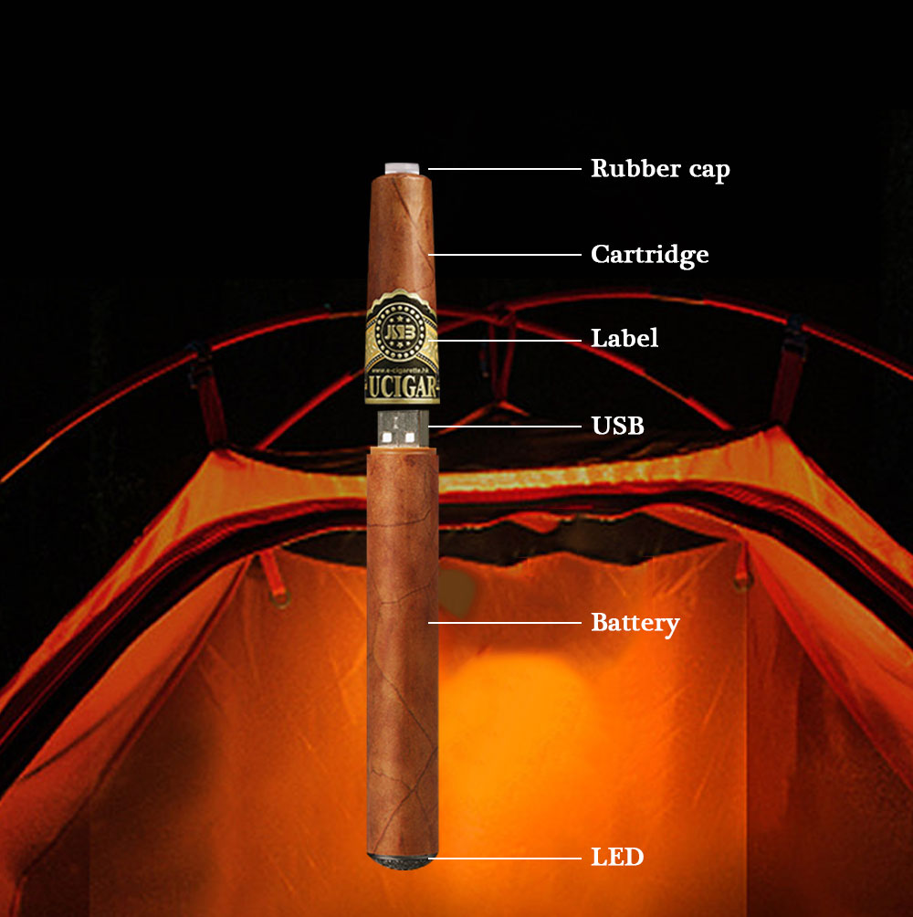 Cigar-like Vape Structure and Components