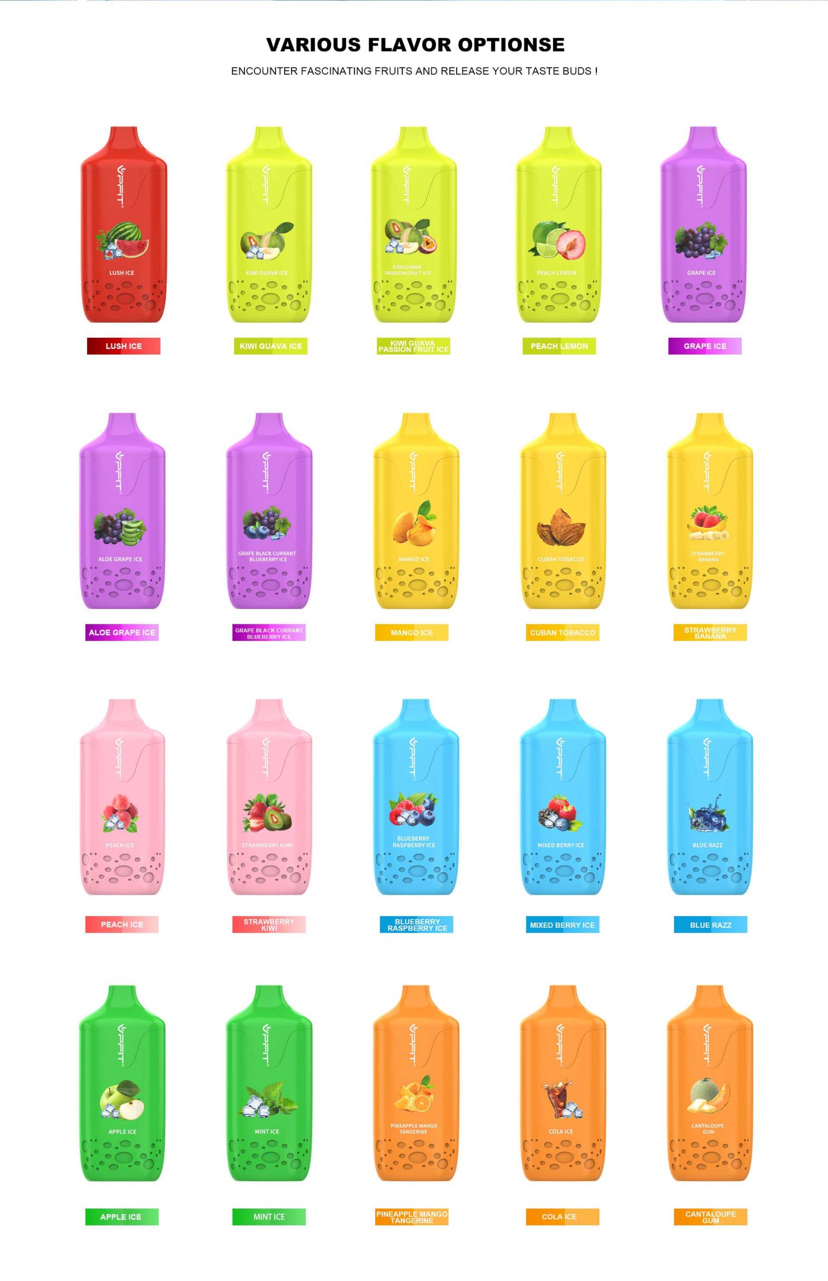 flexbar rechargeable disposable vape with various flavors