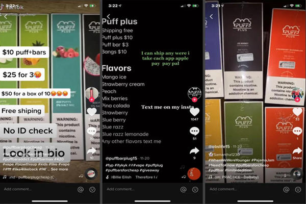 Disposable Vape Pen Ads on Tiktok