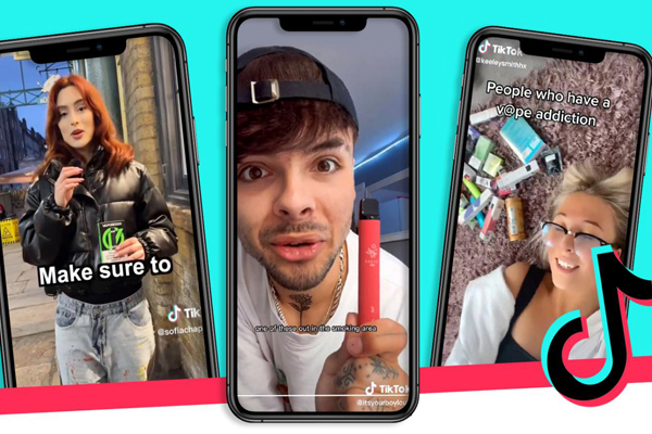 e-cigarette ads on TikTok