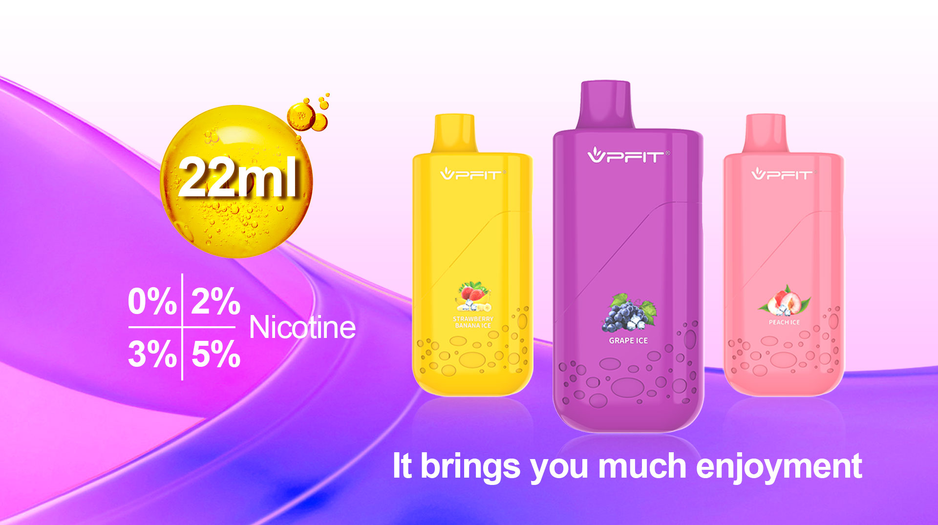 digital disposable vape 22ml e-liquid and 0% to 5% nicotine vape choice