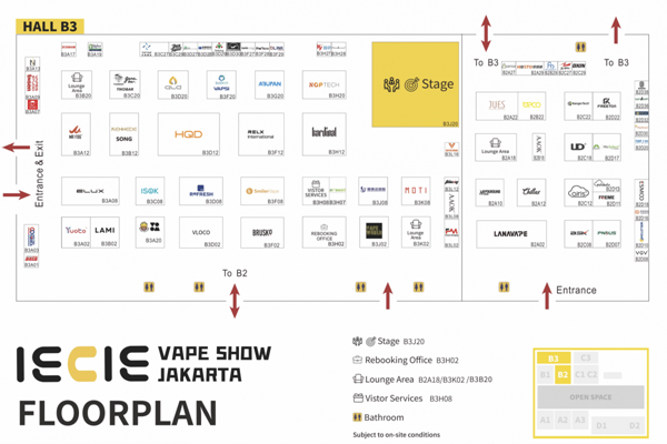 IECIE VAPE SHOW Jakarta Floorplan