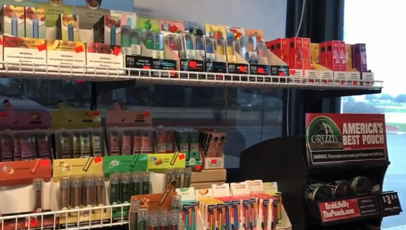 disposable vape selling in the store